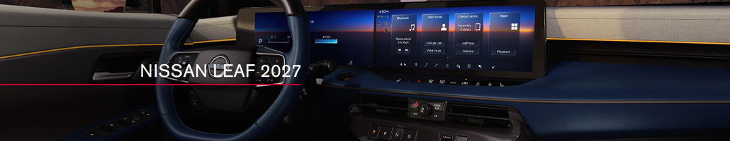 Volant et tableau de bord numérique du Nissan LEAF